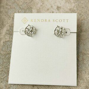 Kendra Scott Silver Kelly Stud Earrings NEW w/dust bag